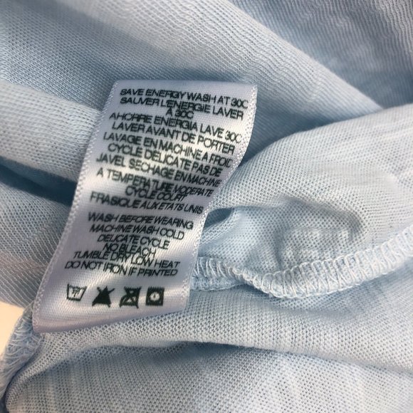 Sundry Amour Peplum Surf Baby Blue Printed Cotton Tank - Picture 9 of 9